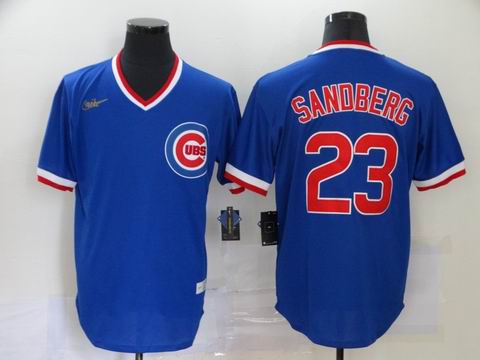 MLB chicago Cubs #23 SANDBERG blue jersey