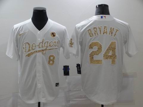 MLB dodgers #24 BRYANT white fashion jersey