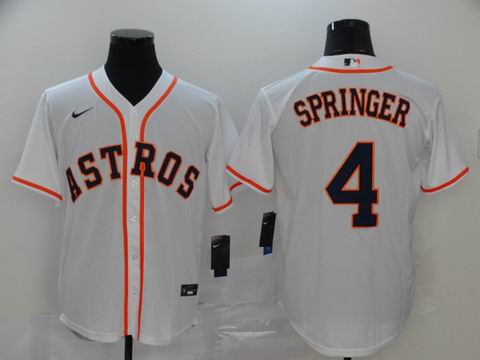 MLB houston Astros #4 SPRINGER white game jersey