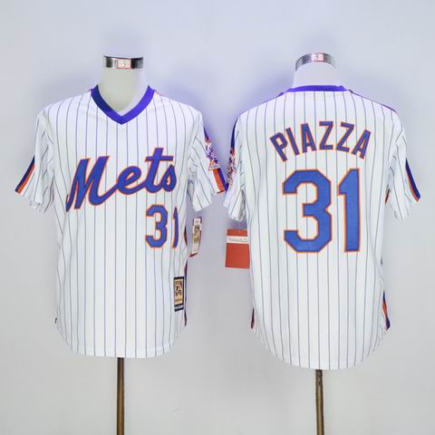 MLB new york Mets #31 Piazza white jersey