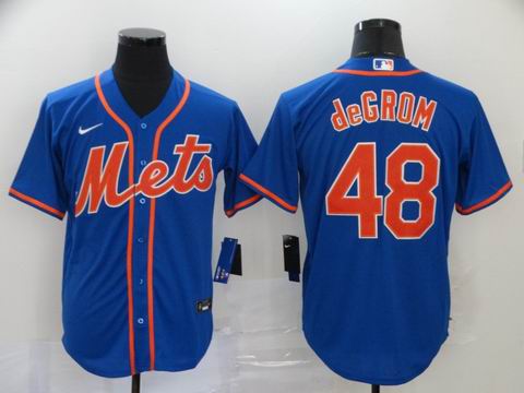 MLB new york Mets #48 deGROM blue game jersey