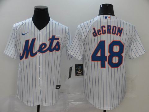 MLB new york Mets #48 deGROM white game jersey