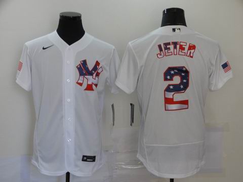 MLB new york yankees #2 JETER white flag jersey