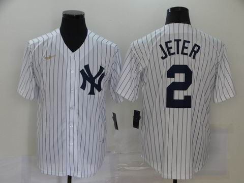 MLB new york yankees #2 JETER white jersey