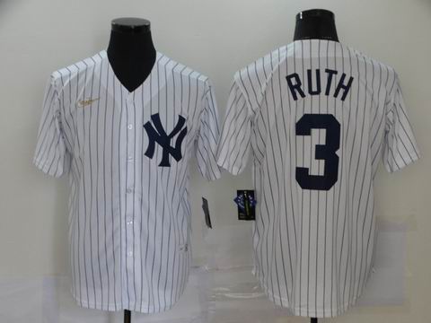 MLB new york yankees #3 RUTH white jersey