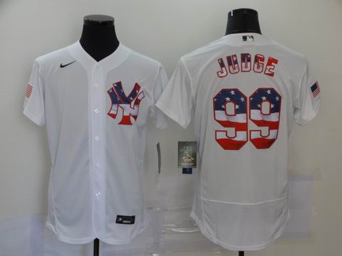 MLB new york yankees #99 JUDGE white flag jersey