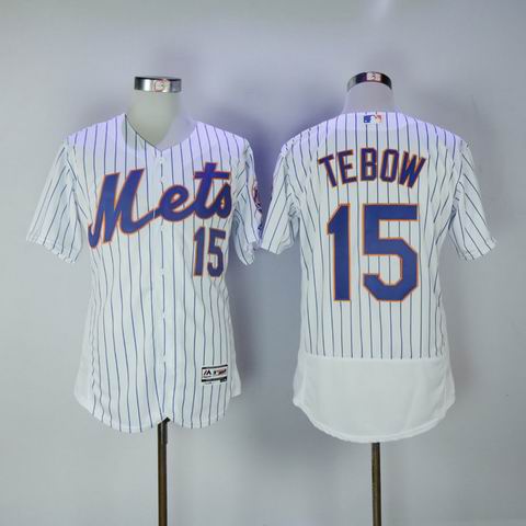 MLB new york mets #15 Tebow white flexbase jersey
