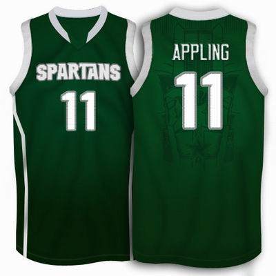 Michigan State Spartans Keith Appling 11 College Football Basketball Jersey - Green