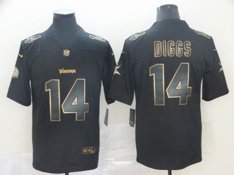 Minnesota Vikings #14 DIGGS black golden rush jersey