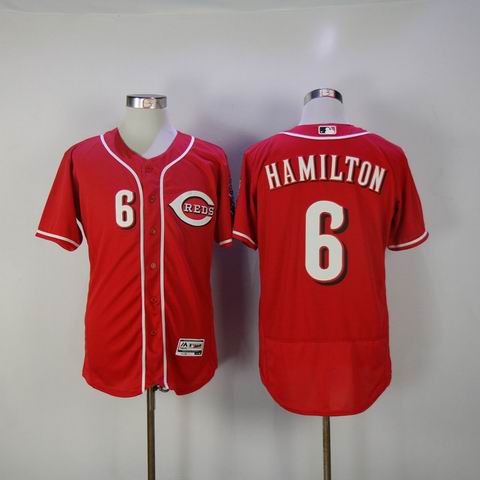 Mlb Cincinnati Reds #6 HAMILTON red flexbase jersey