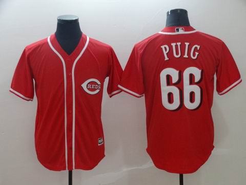 Mlb Cincinnati Reds #66 Puig red game jersey