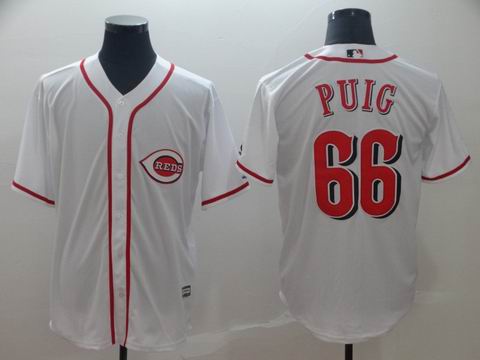 Mlb Cincinnati Reds #66 Puig white game jersey