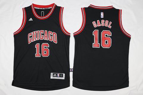 NBA Chicago Bulls #16 Gasol black Jersey