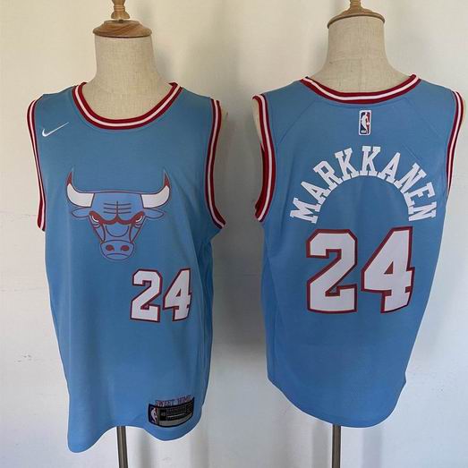NBA Chicago Bulls #24 MARKKANEN blue city edition