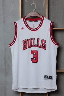 NBA Chicago Bulls #3 Dwyane Wade white jersey