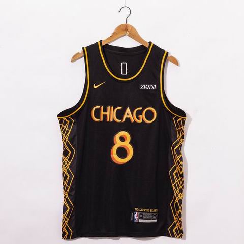 NBA Chicago Bulls #8 Lavine black city edition