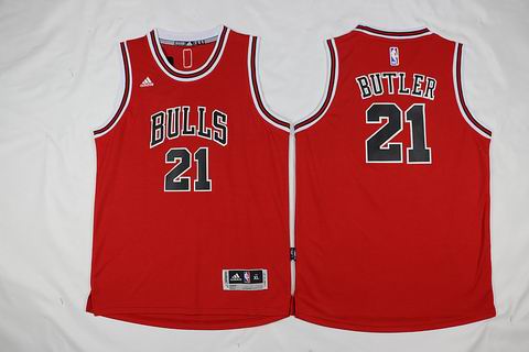 NBA Chicago Bulls 21 Butler red jersey