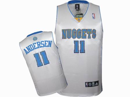 NBA Denver Nuggets #11 Chris Andersen White Jersey
