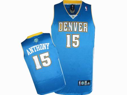 NBA Denver Nuggets #15 Carmelo Anthony Baby Blue Jersey