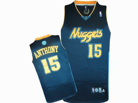 NBA Denver Nuggets #15 Carmelo Anthony Dark Blue Jersey