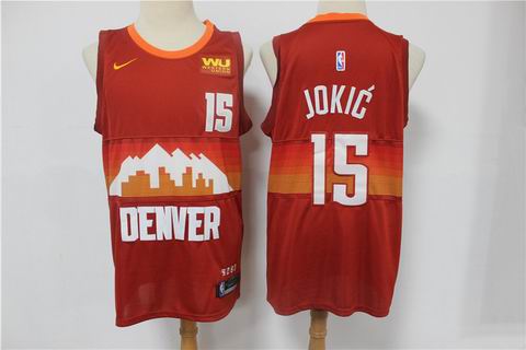 NBA Denver Nuggets #15 JOKIC red city edition jersey
