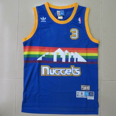 NBA Denver Nuggets #3 Iverson Blue Rainbow Jersey
