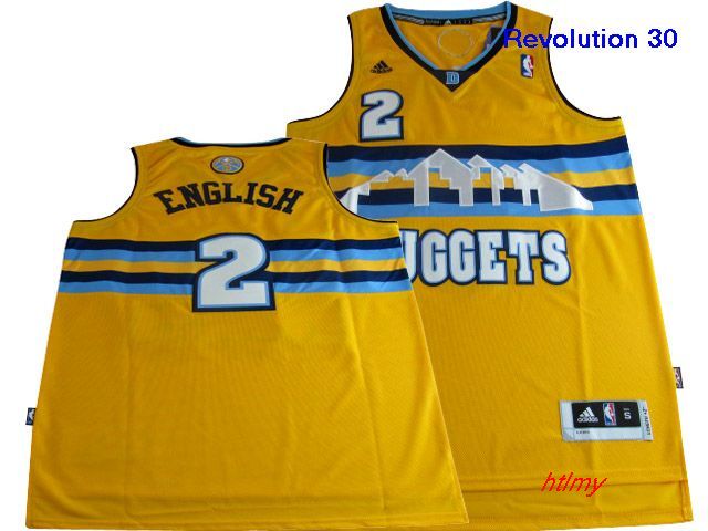 NBA Denver Nuggets 2 English yellow Jersey Revolution 30