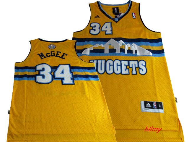 NBA Denver Nuggets 34# McGee yellow Jersey Swingman