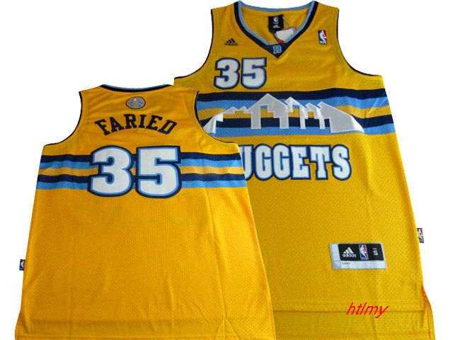 NBA Denver Nuggets 35# Faried yellow Jersey Swingman