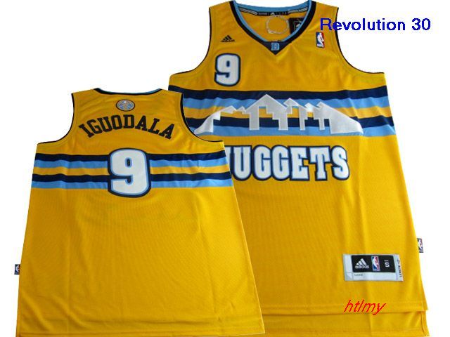 NBA Denver Nuggets 9# Iguodala yellow Jersey Revolution 30