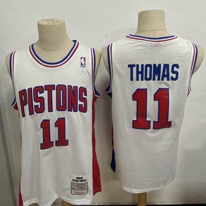 NBA Detroit Pistons #11 THOMAS white jersey