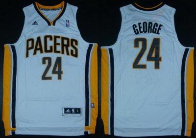 NBA Indiana Pacers 24 Paul George White Revolution 30 Swingman Jersey