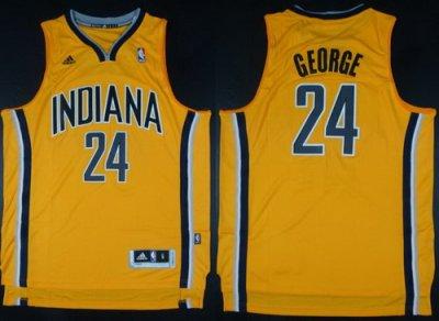 NBA Indiana Pacers 24 Paul George Yellow Revolution 30 Swingman Jersey