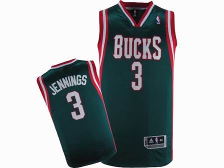 NBA Jerseys Milwaukee Bucks #3 brandon jennings green Jersey