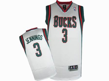 NBA Jerseys Milwaukee Bucks #3 brandon jennings white Jersey