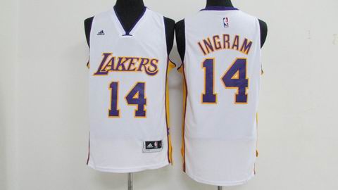 NBA Los Angeles Lakers #14 Ingram white jersey