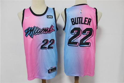 NBA Miami Heats #22 BUTLER pink blue city edition