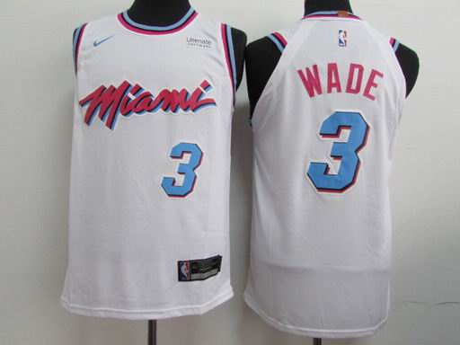 NBA Miami Heats #3 Dwyane Wade white city jersey