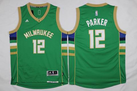 NBA Milwaukee Bucks #12 Parker green jersey
