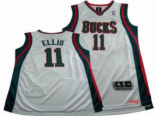 NBA Milwaukee Bucks 11 Ellis whwite jersey