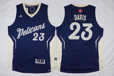 NBA New Orleans Pelicans #23 Davis blue christmas day jersey