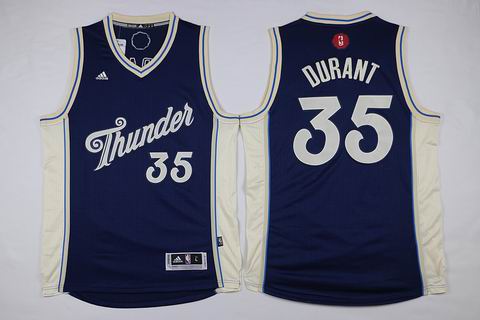 NBA Oklahoma City Thunder #35 Durant blue christmas day jersey