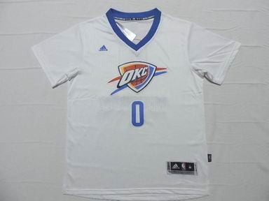 NBA Oklahoma City Thunder 0 Westbrook white Jersey