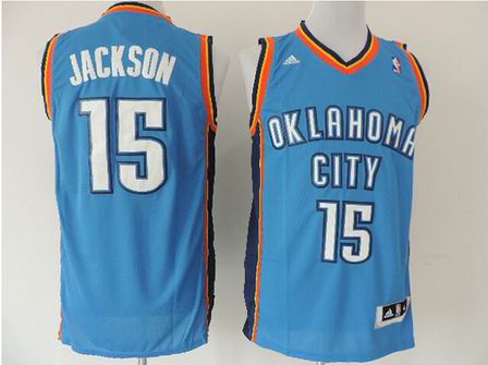 NBA Oklahoma City Thunder 15 Jackson blue jersey