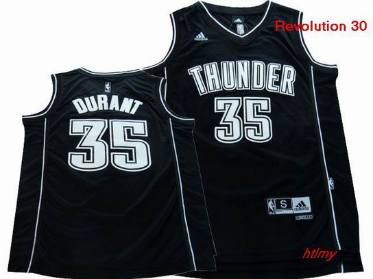 NBA Oklahoma City Thunder 35 Durant black Jersey Revolution 30