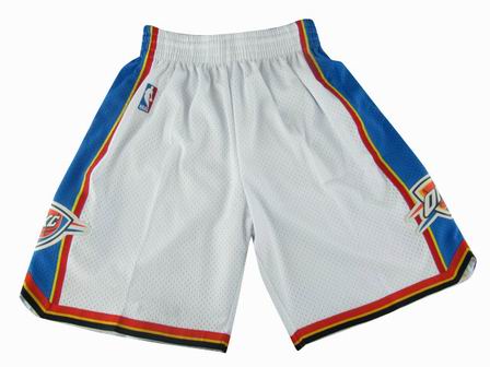 NBA Oklahoma City Thunder white swingman shorts
