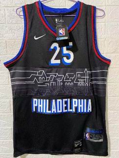 NBA Philadelphia 76ers #25 SIMMONS black city edition