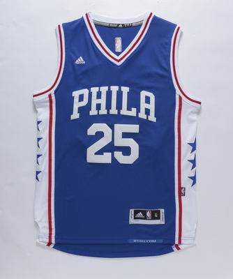 NBA Philadelphia 76ers #25 Simmons blue jersey