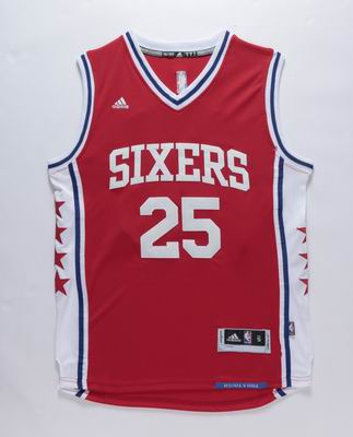 NBA Philadelphia 76ers #25 Simmons red jersey