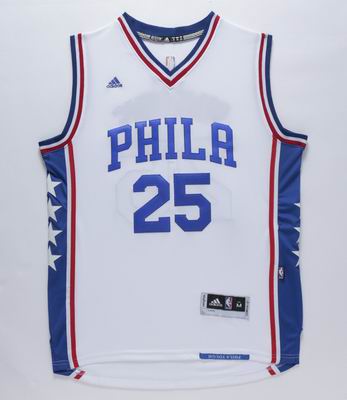 NBA Philadelphia 76ers #25 Simmons white jersey